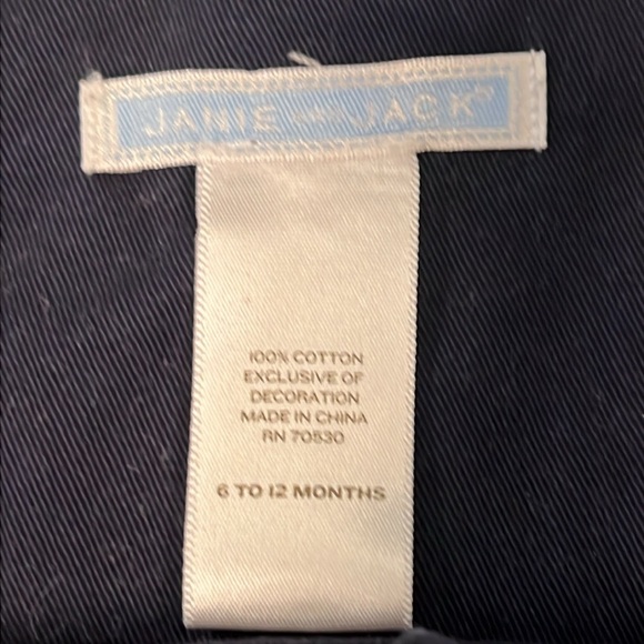 Janie and Jack overalls. Navy blue with sea turtles 🐢. Size 6-12 months - Picture 2 of 2